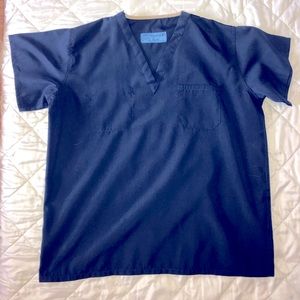 Unisex Blue Medium Scrub Top